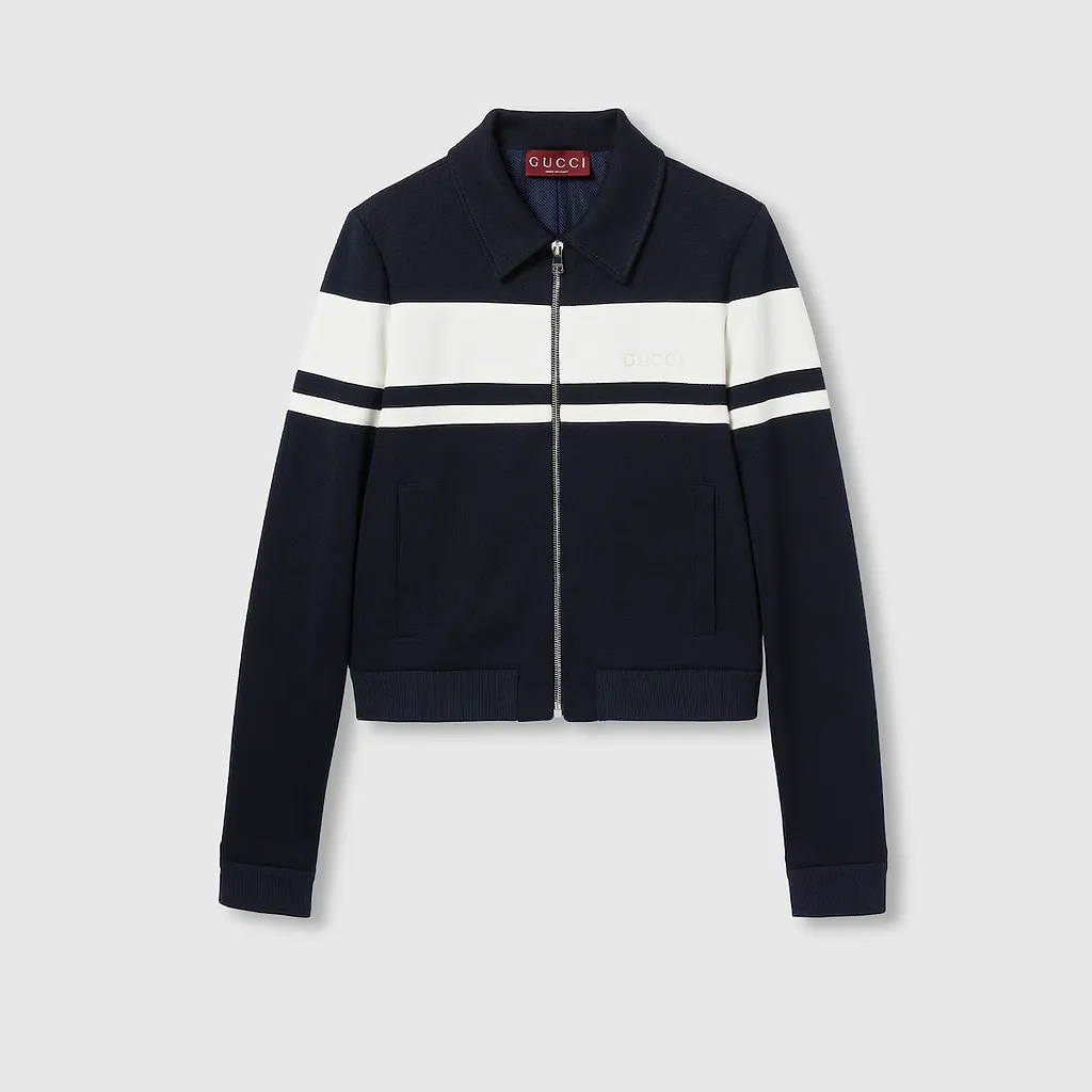 Cotton Jersey Jacket With Embroidery