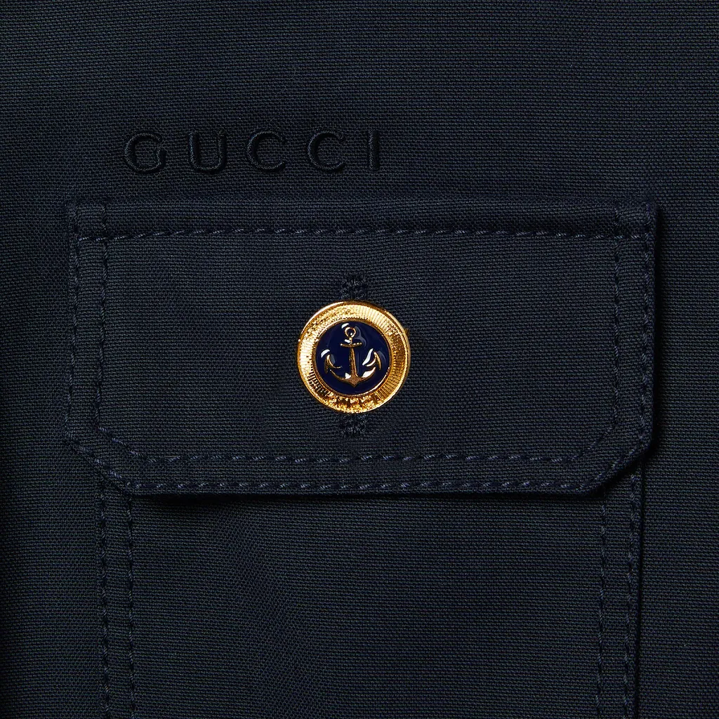 Cotton Canvas Jacket With Embroidery