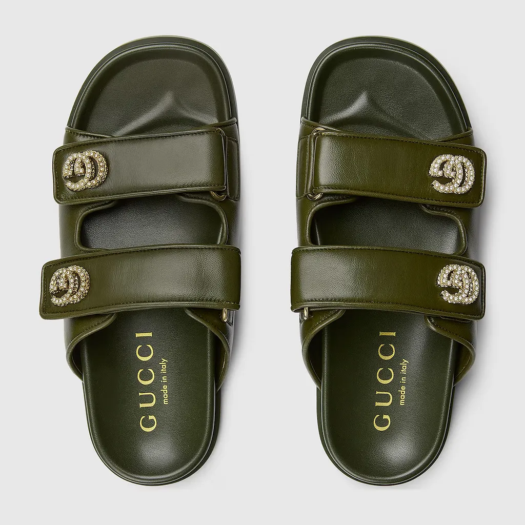 Sandal With Crystal Double G