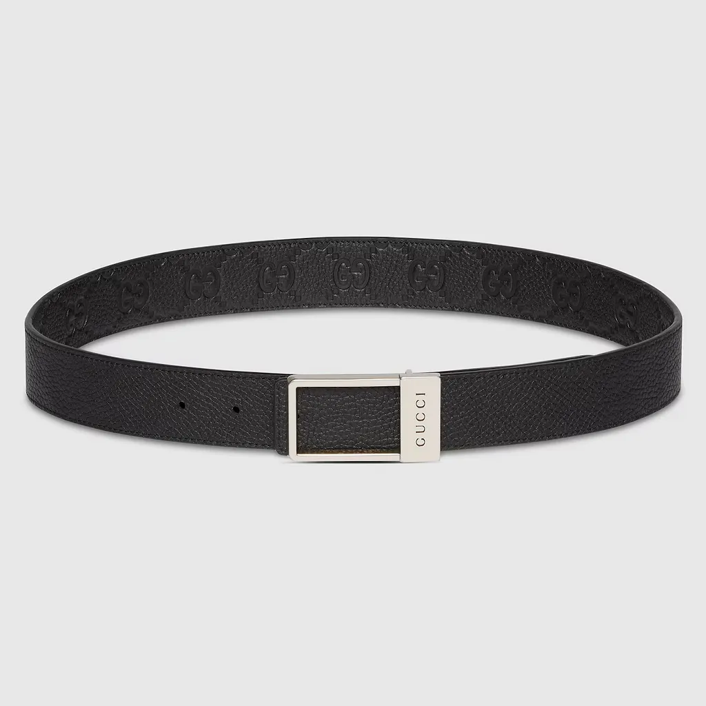 Reversible Belt With Rectangular Buckle