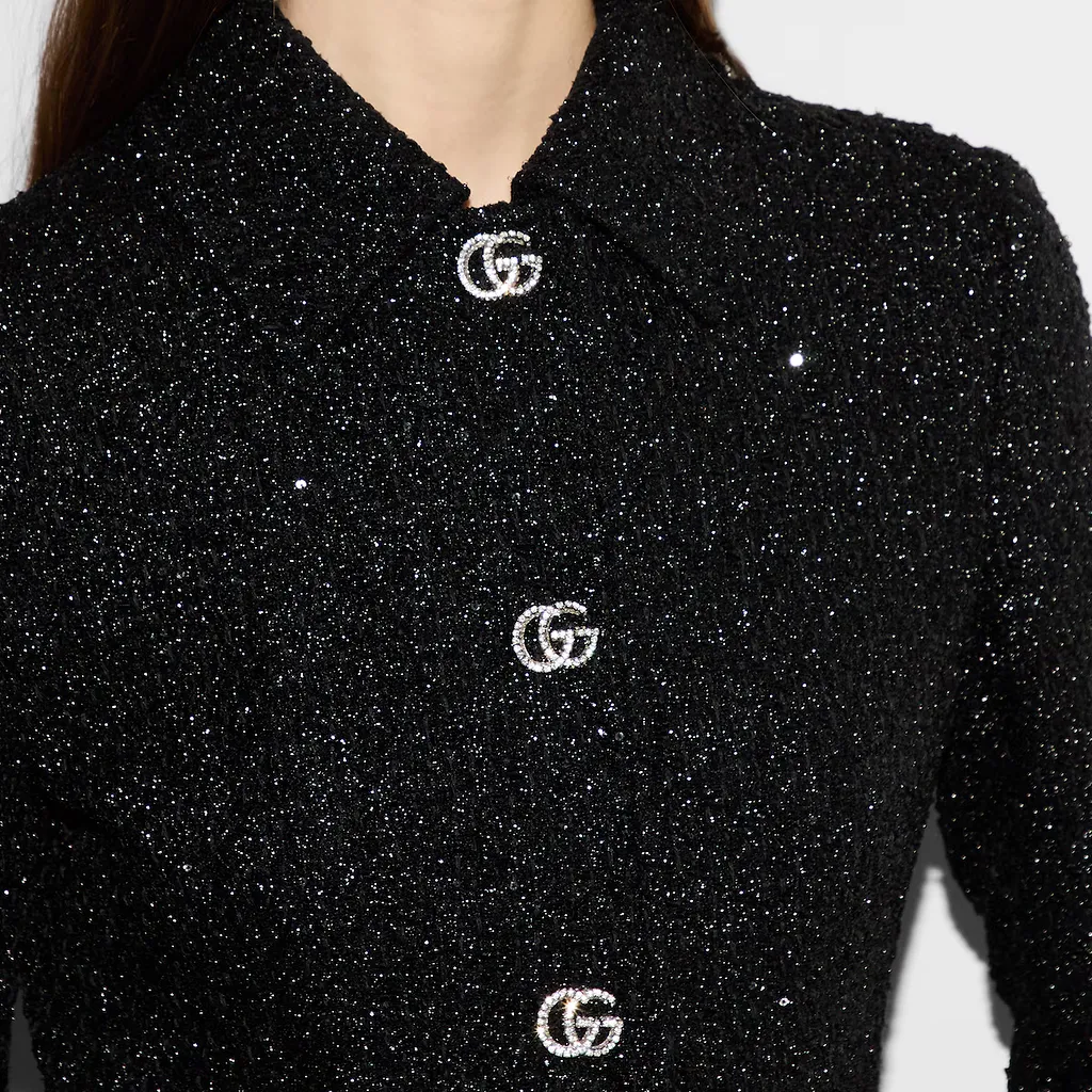 Sequined Lamé Tweed Jacket