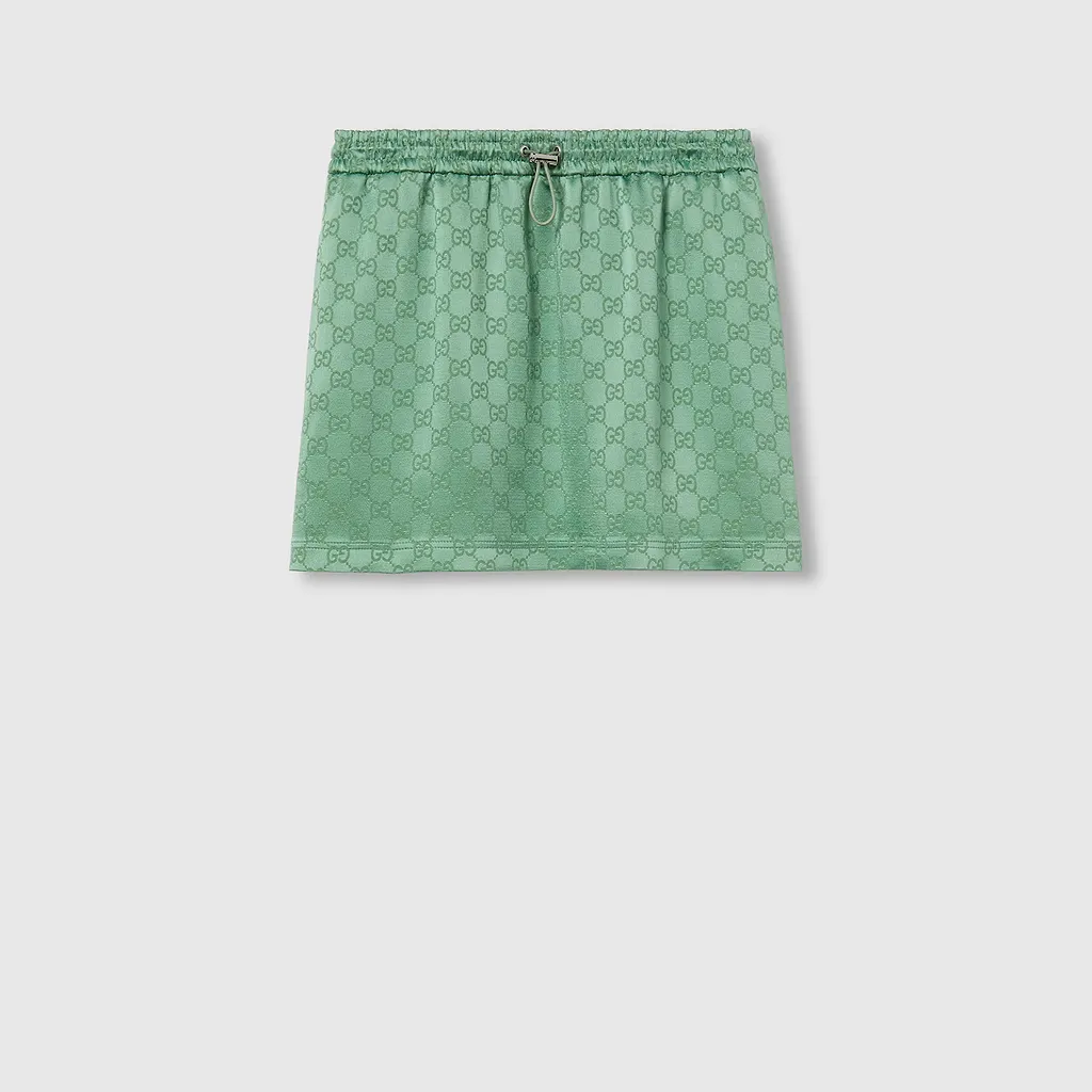 Gg Satin Mini Skirt