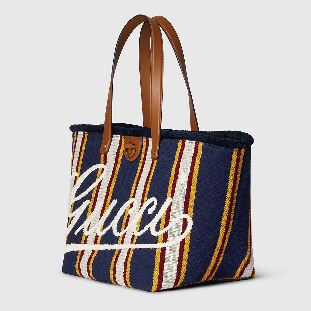 Embroidered Medium Canvas Tote Bag
