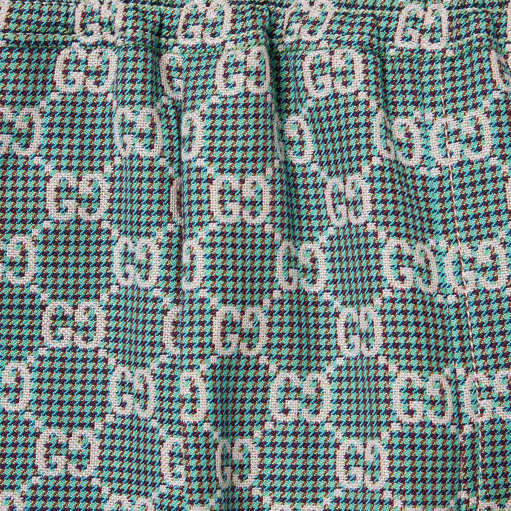 Children's Gg Cotton Houndstooth Trousers