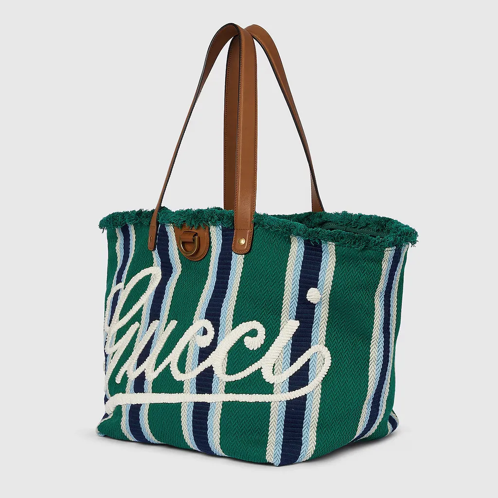 Embroidered Medium Canvas Tote Bag