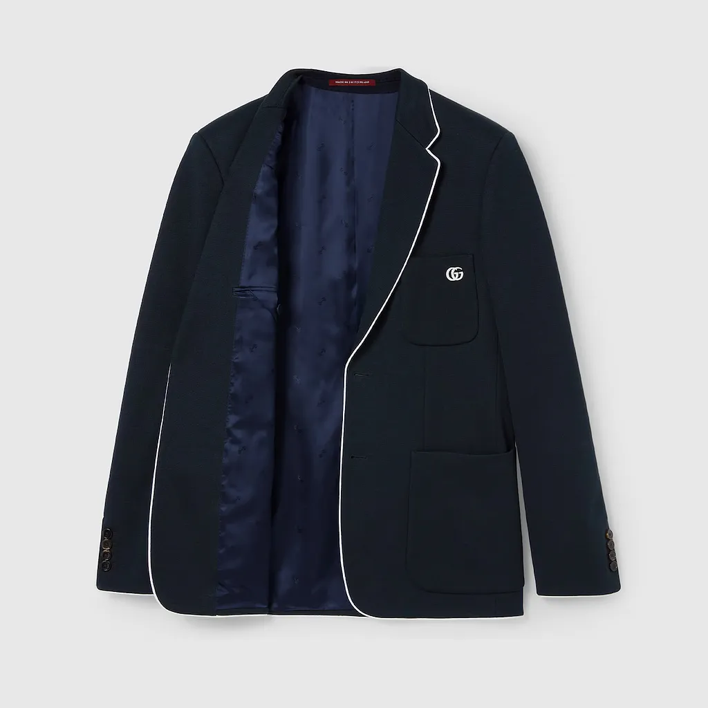 Cotton Jersey Jacket With Embroidery
