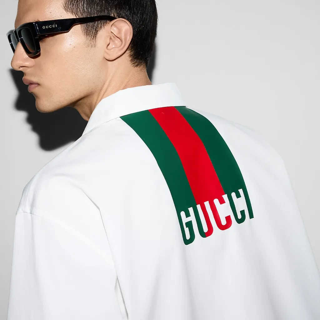 Regular Fit Cotton Shirt With Web