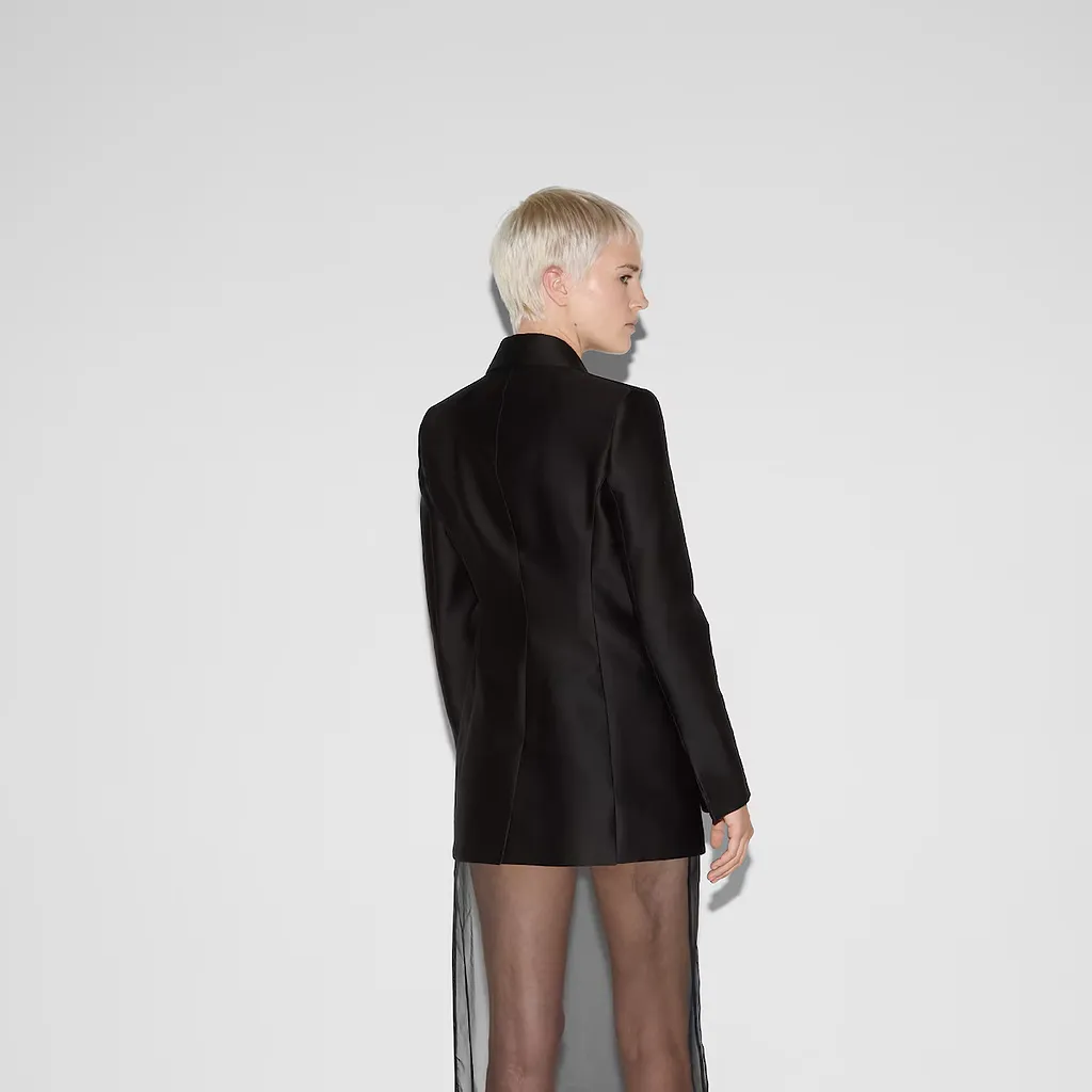 Wool Silk Gabardine Jacket