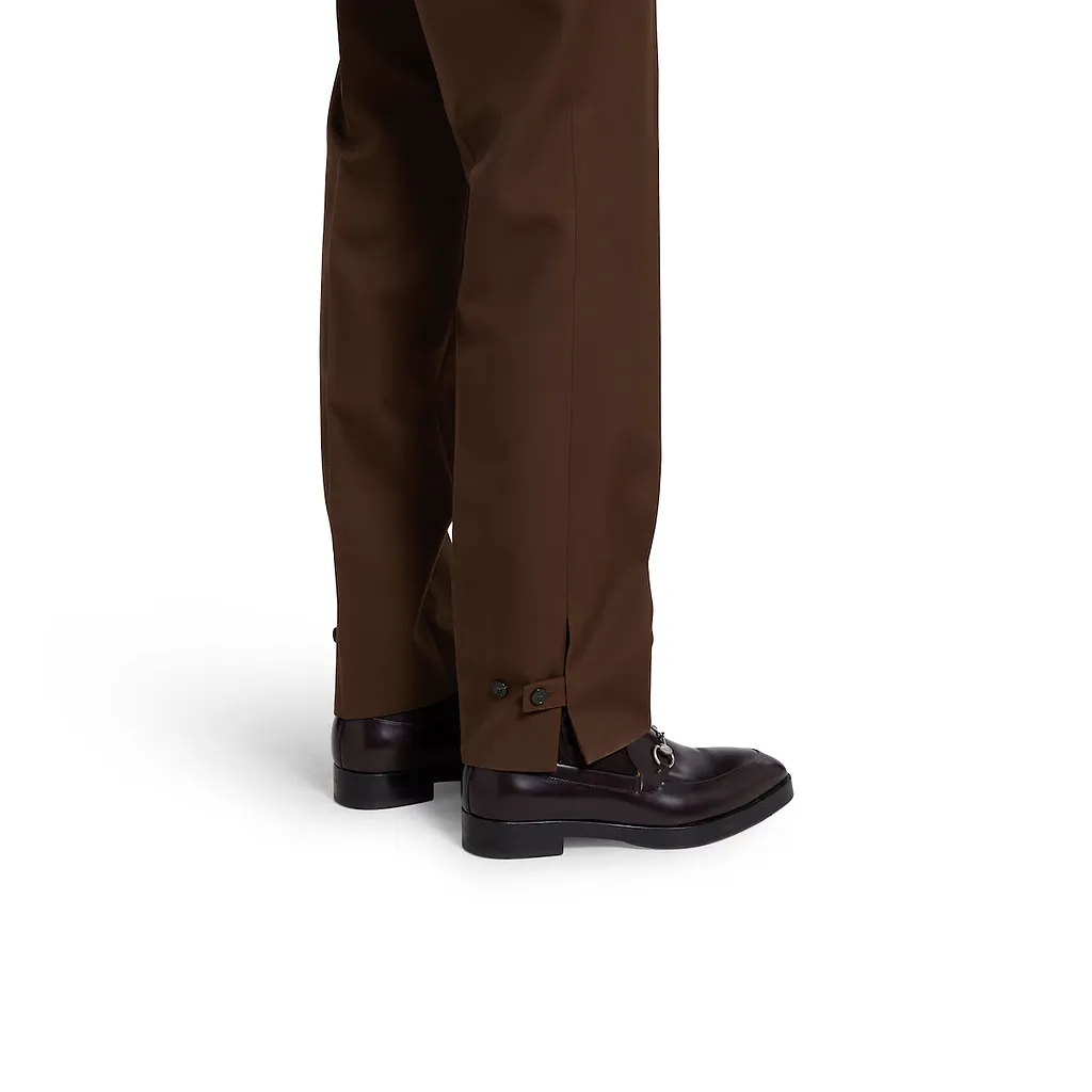 Embossed Wool Twill Pants