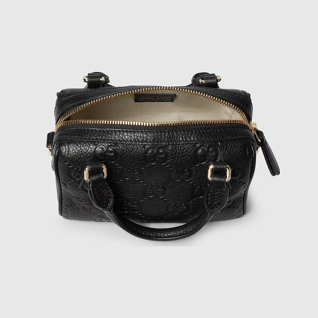 Gg Emblem Mini Boston Bag