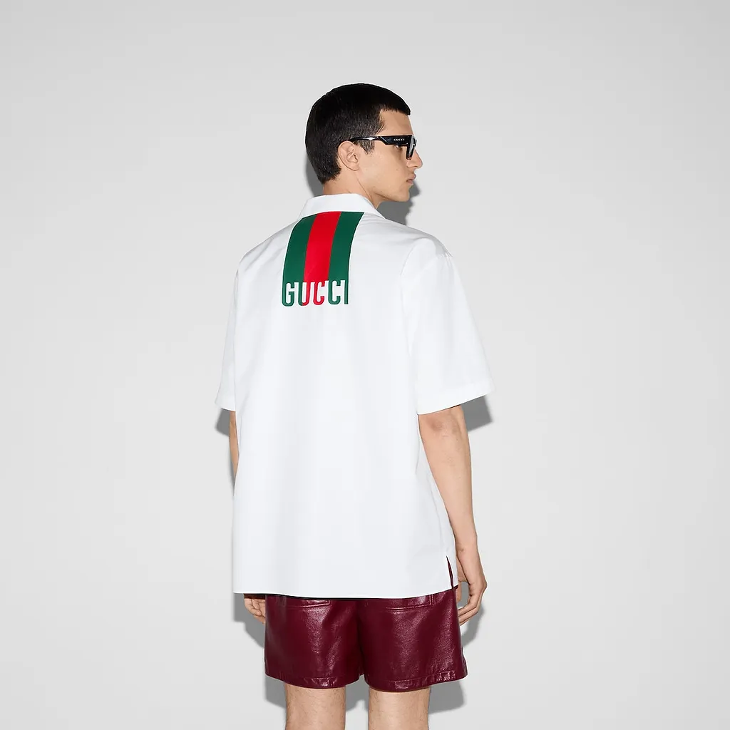 Regular Fit Cotton Shirt With Web