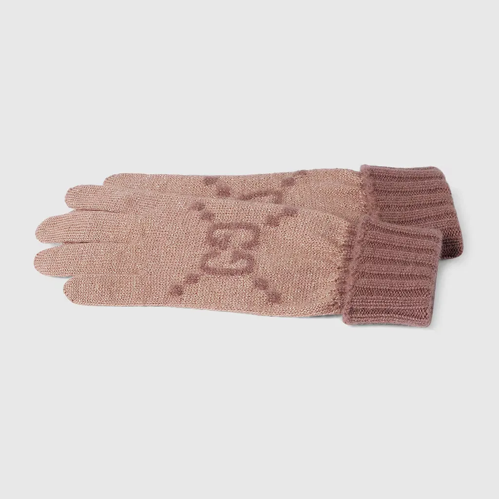 Gg Cashmere Lamé Gloves