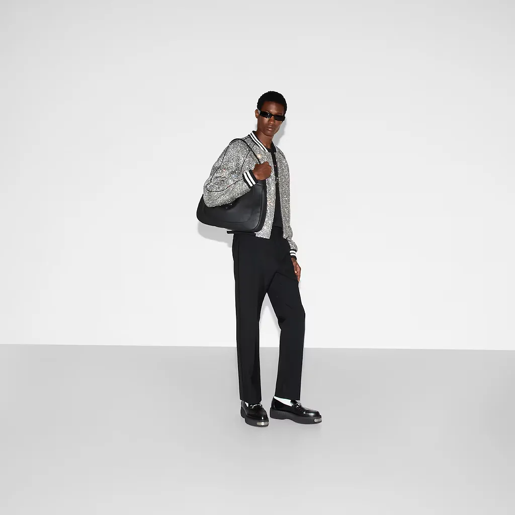Embroidered Wool Gabardine Trouser