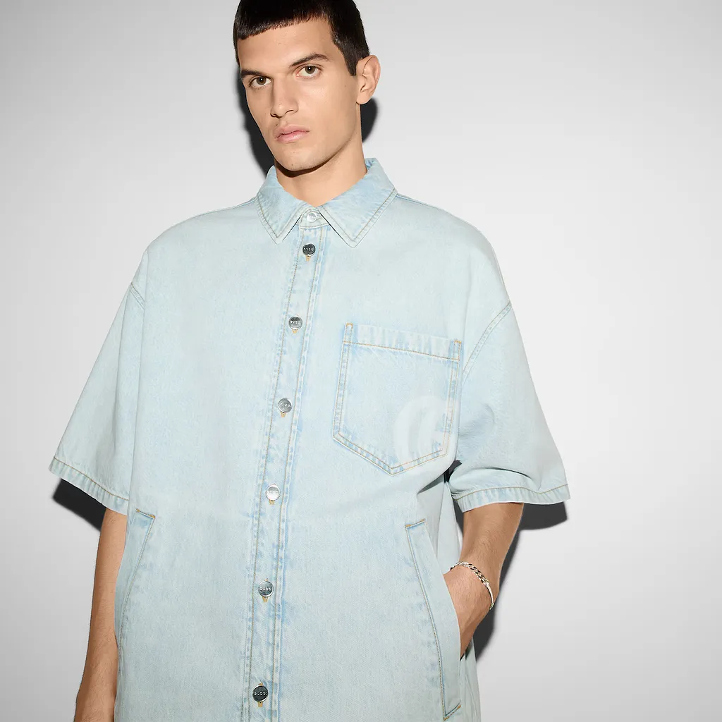 Lasered Denim Shirt