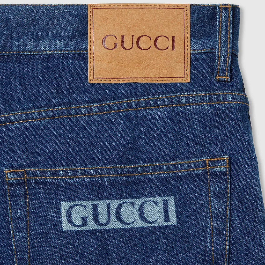 Tapered Denim Pant With Web