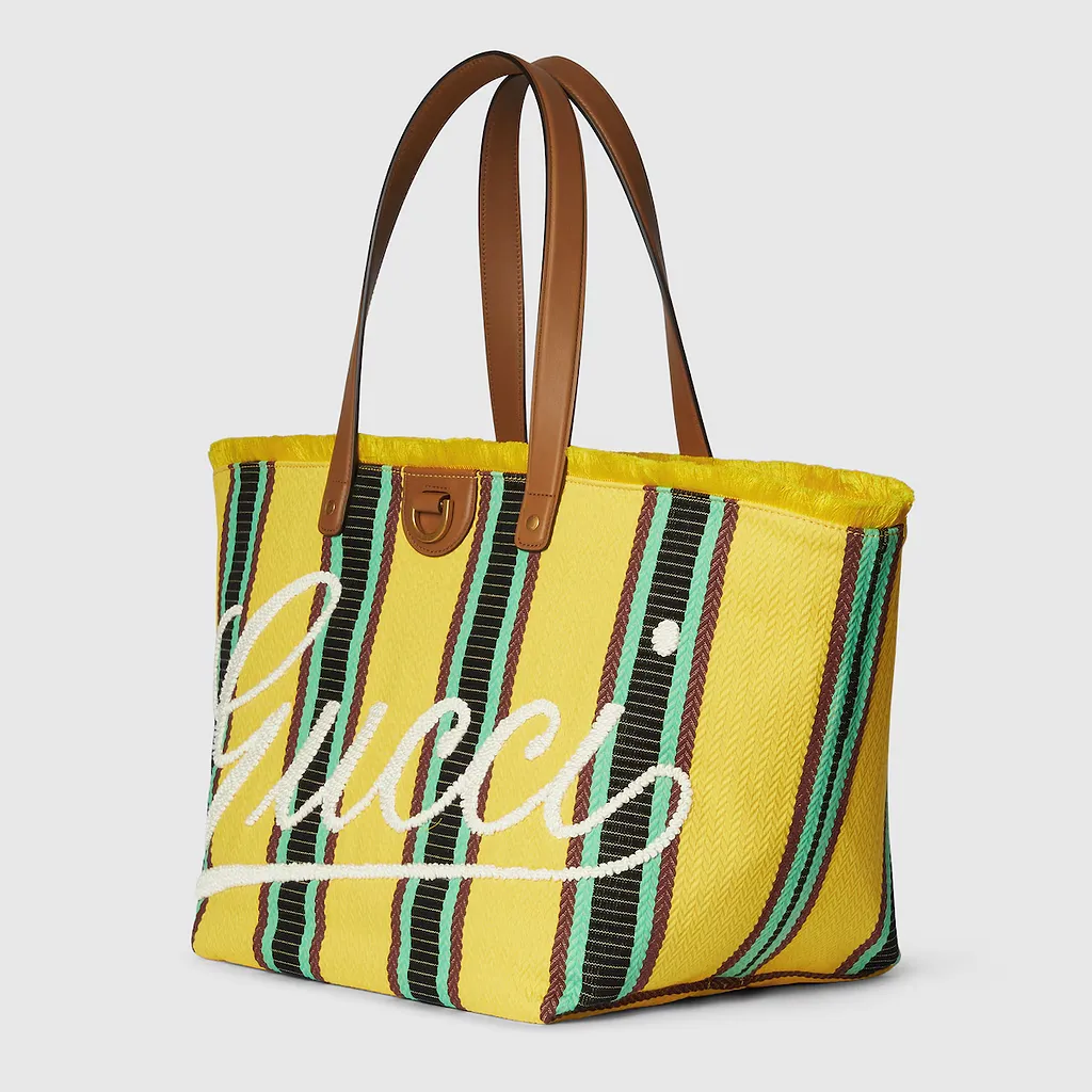 Embroidered Medium Canvas Tote Bag