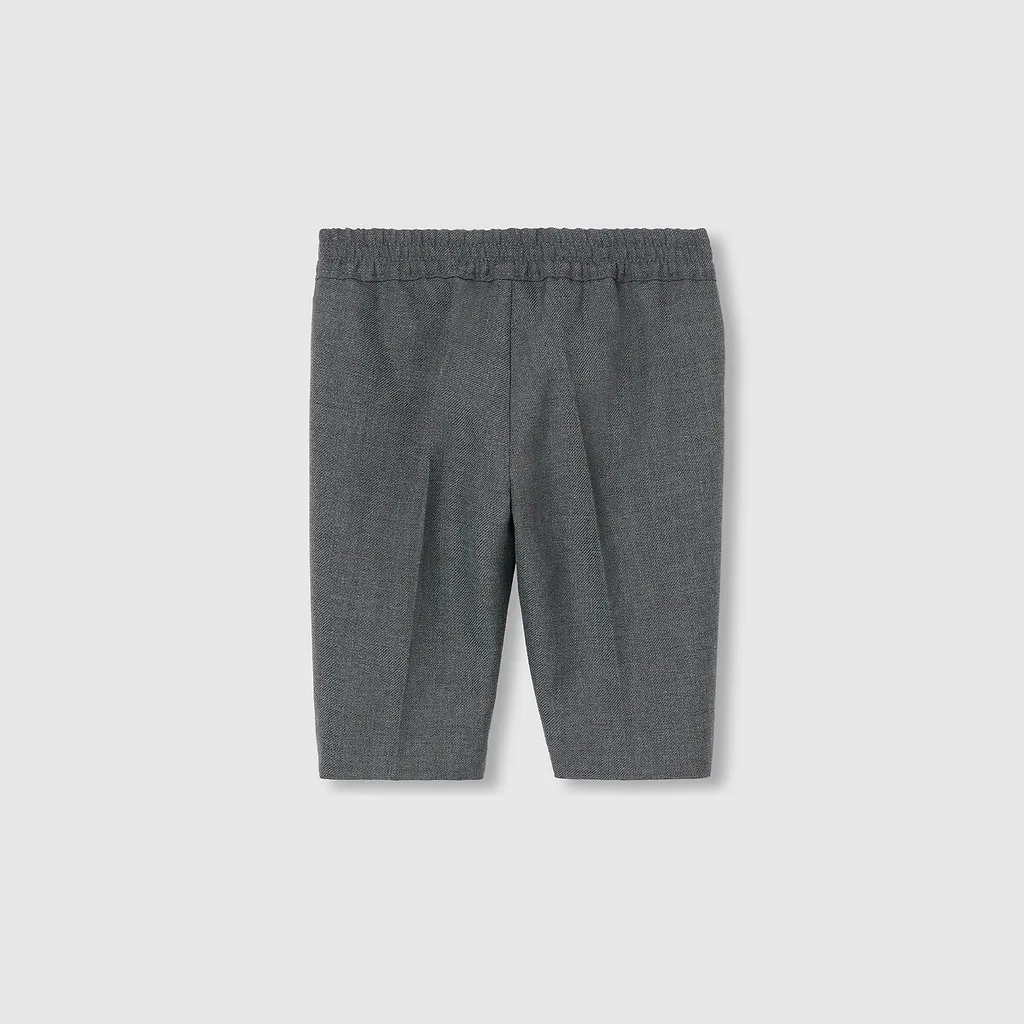 Baby Embroidered Wool Twill Trouser