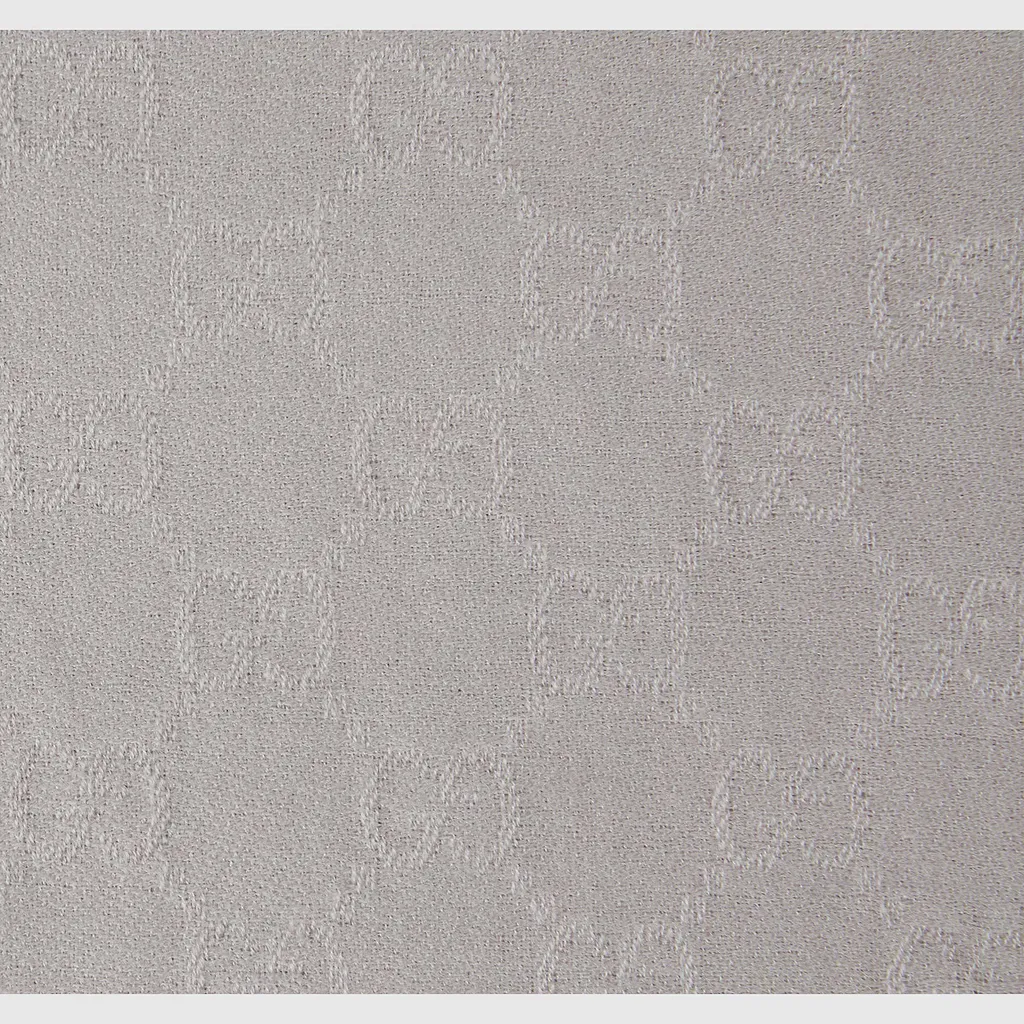 Gg Wool And Silk Jacquard Shawl