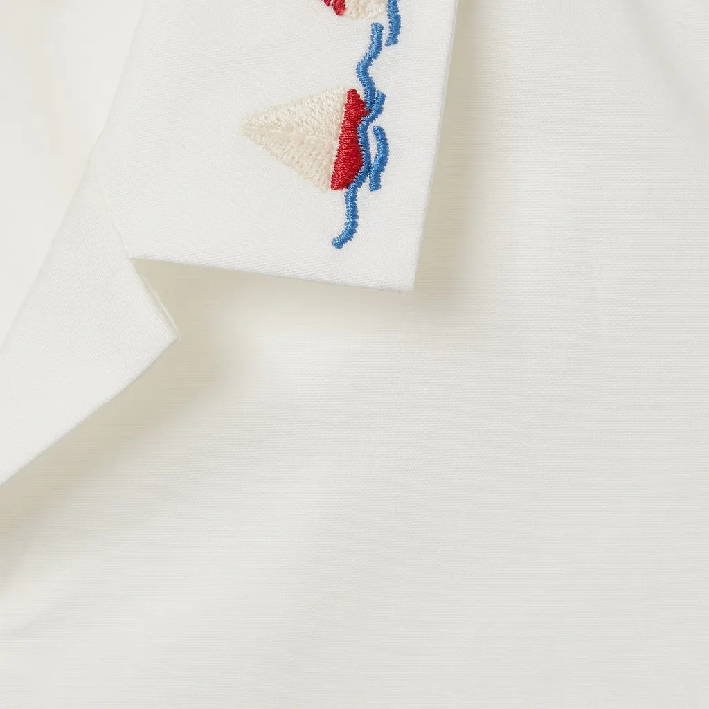 Baby Cotton Shirt With Embroidery