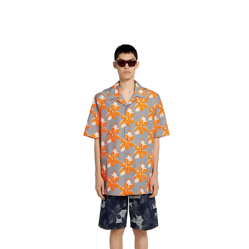 Printed Cotton Poplin Shirt