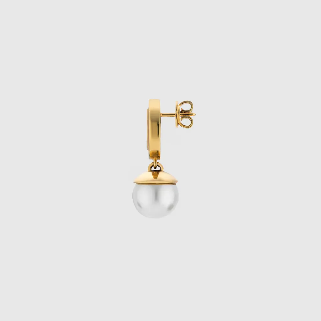 Gucci Blondie Pearl Drop Earrings