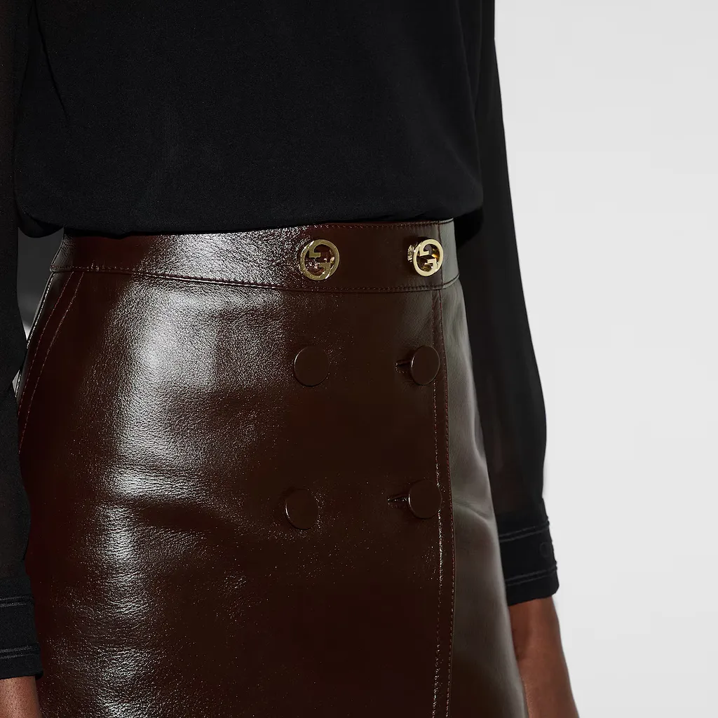 Shiny Leather Skirt