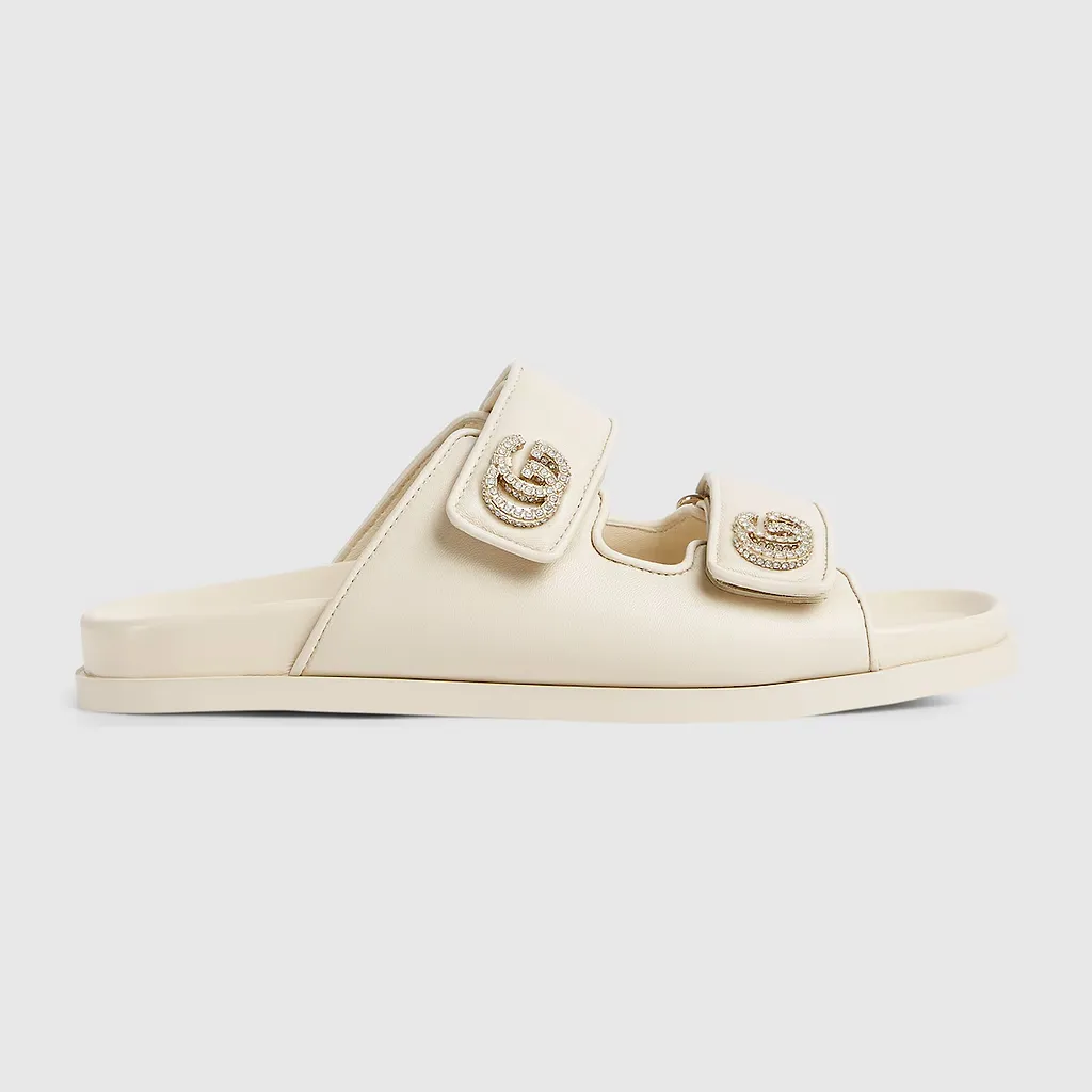 Sandal With Crystal Double G