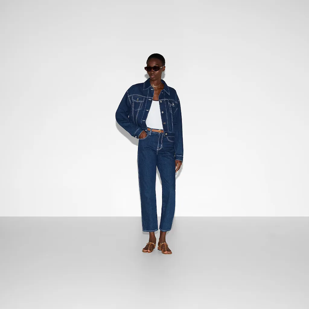 Relaxed Cropped Fit Denim Jacket