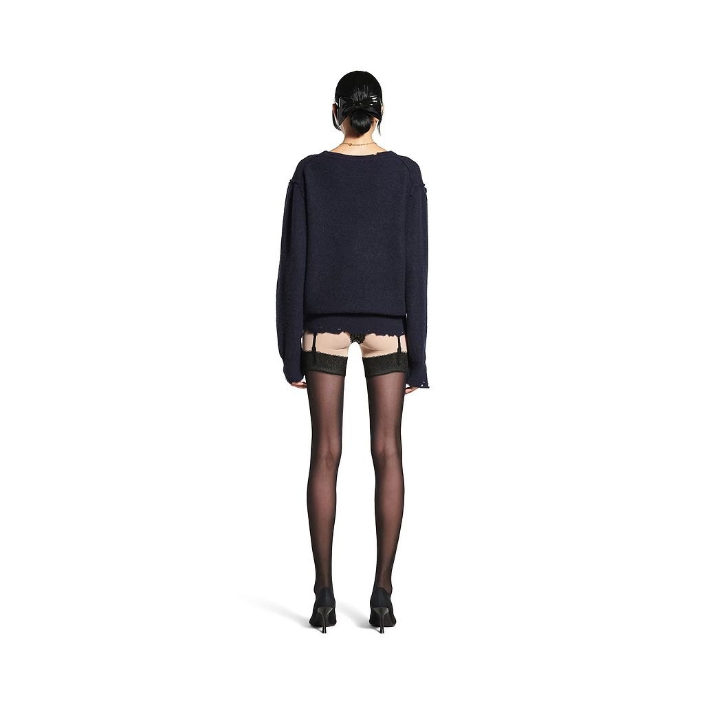 Laurel Classic Inside-Out V-Neck Sweater