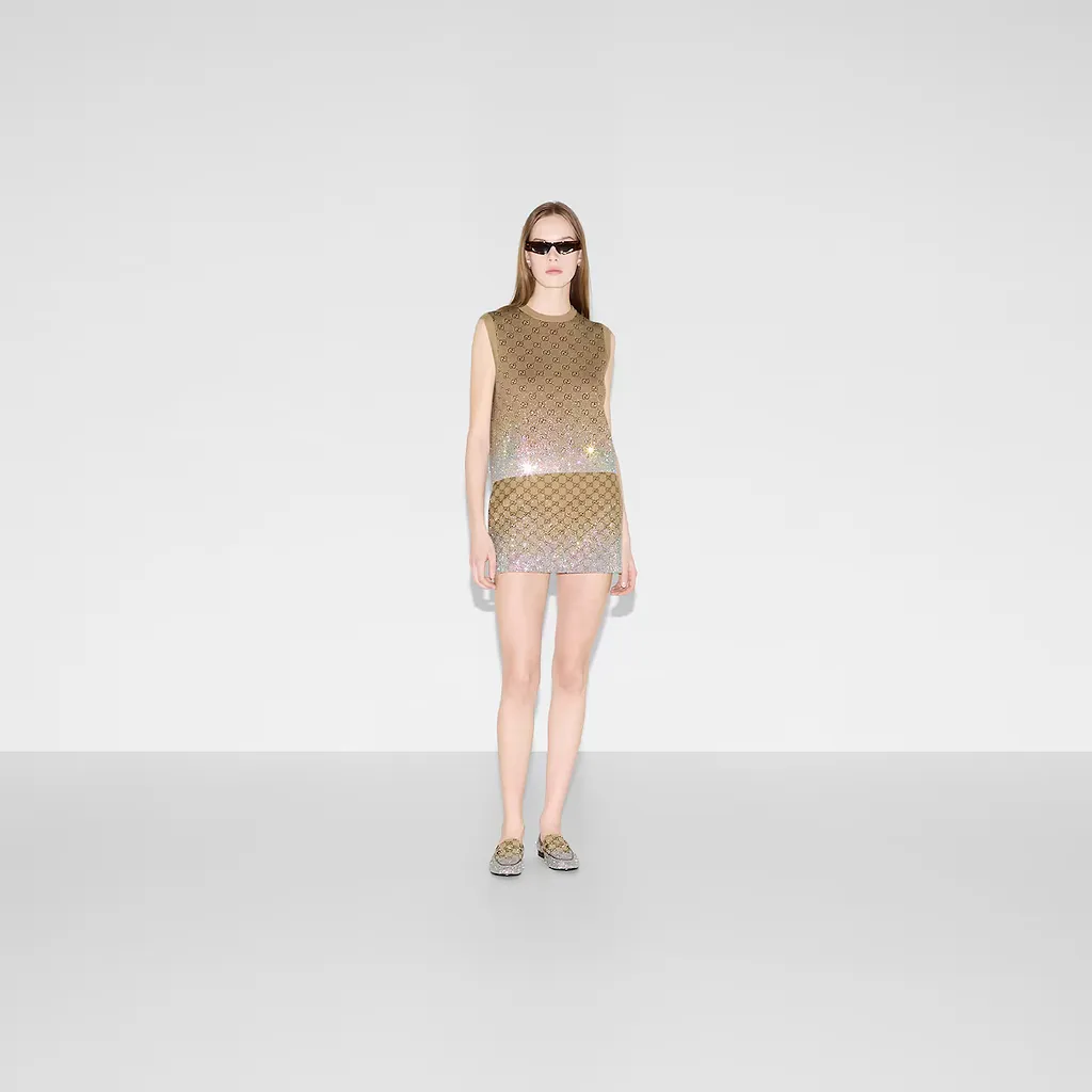 Embroidered Gg Canvas Mini Skirt