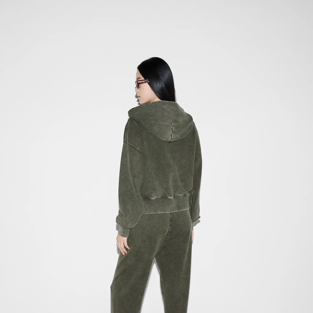 Embroidered Cotton Jersey Hooded Sweatshirt