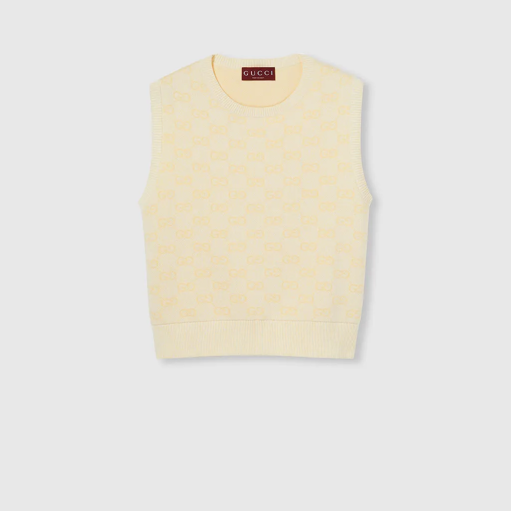 Fine Gg Cotton Sleeveless Top
