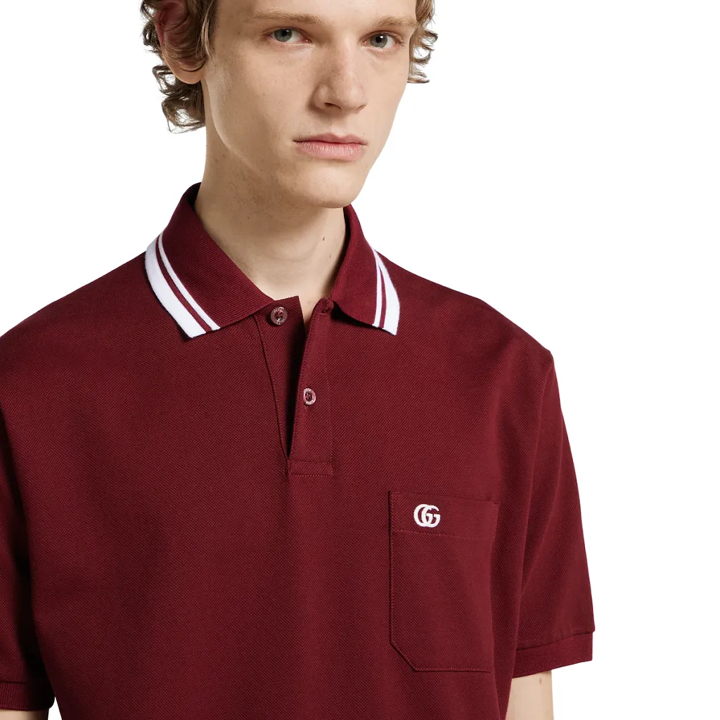 Cotton Piquet Polo Shirt With Embroidery