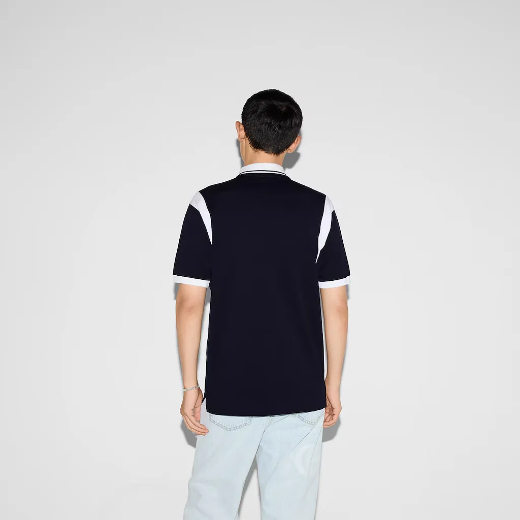 Cotton Piquet Polo Shirt With Print