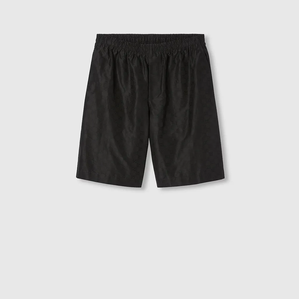 Cotton-Silk Gg Faille Short Shorts