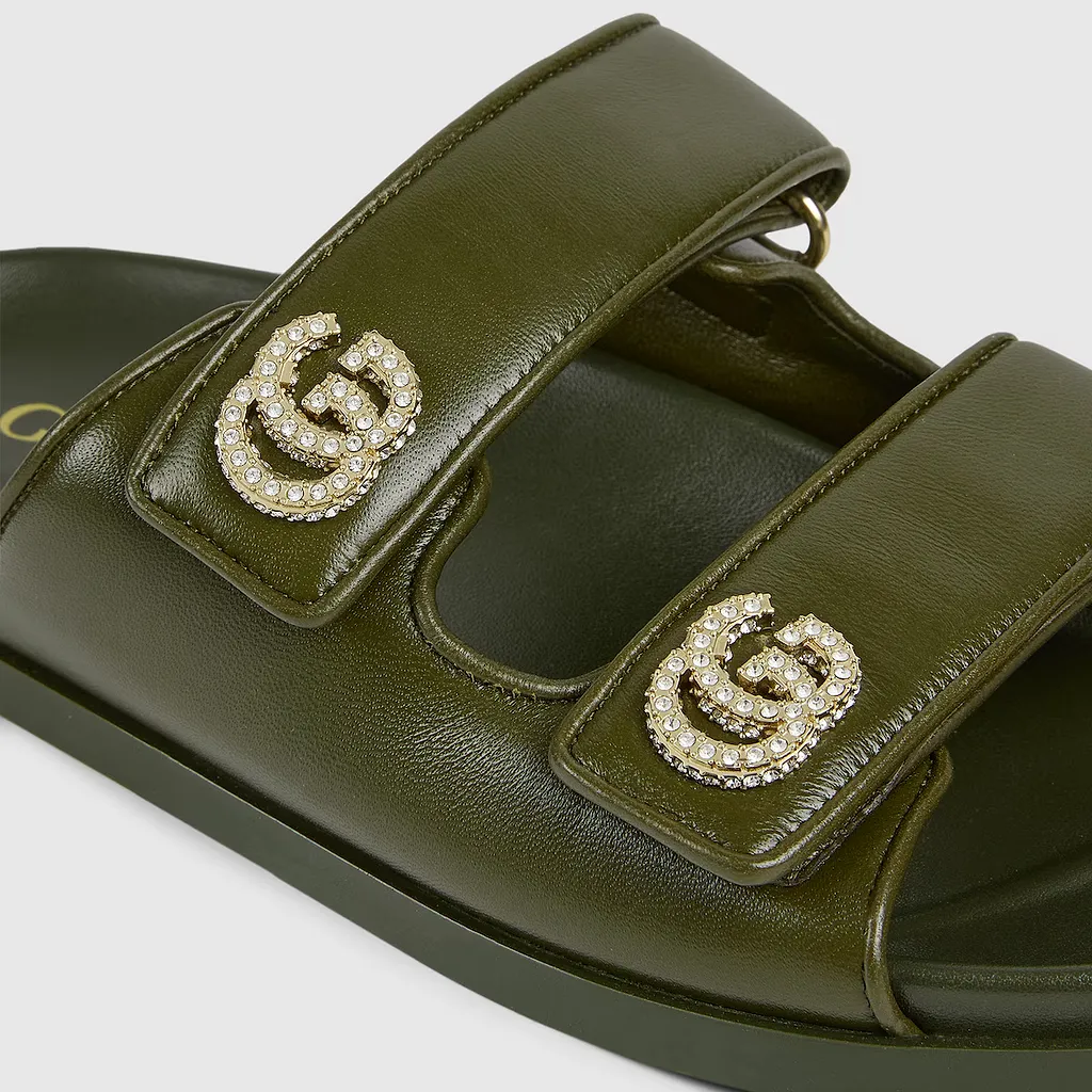 Sandal With Crystal Double G