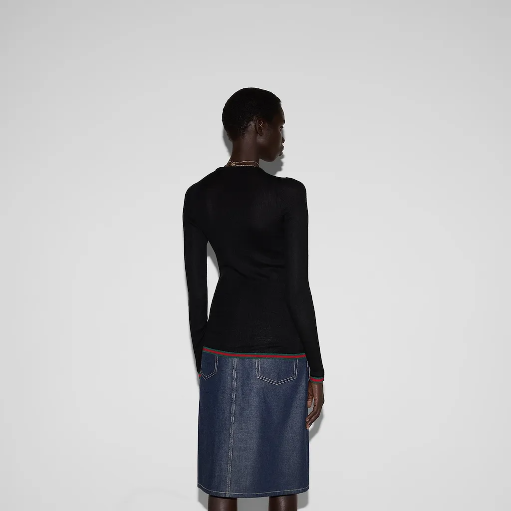 Rib Cashmere And Silk Blend Top