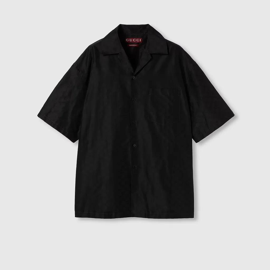 Cotton-Silk Gg Faille Shirt