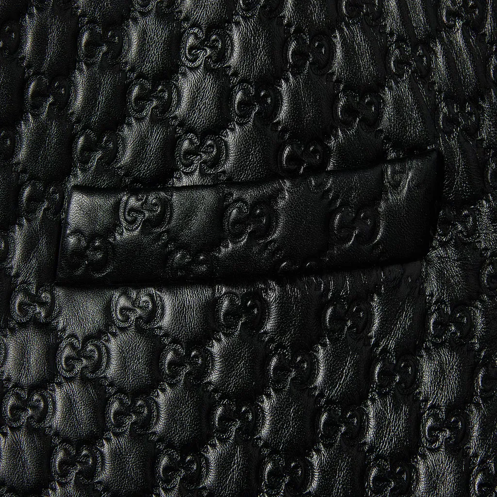 Gg Embossed Leather Jacket