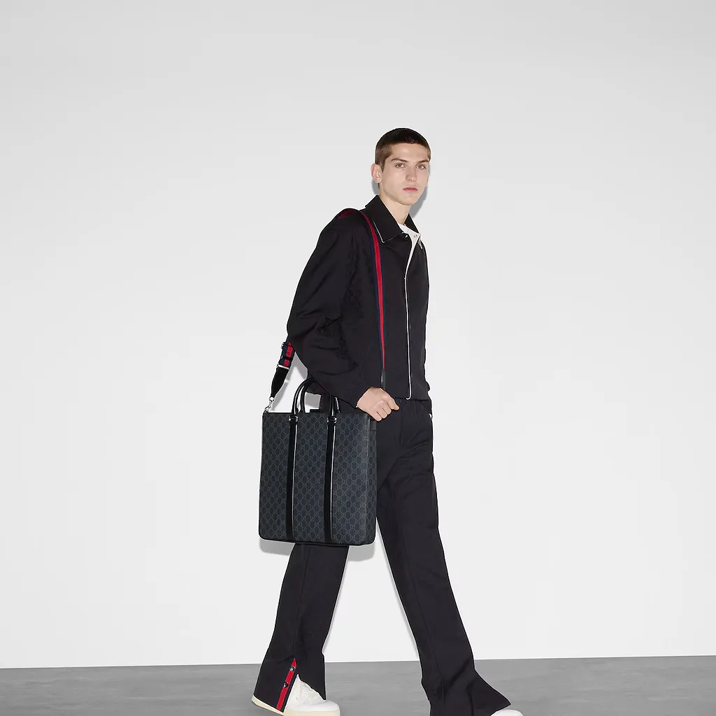 Gg Black Large Tote Bag