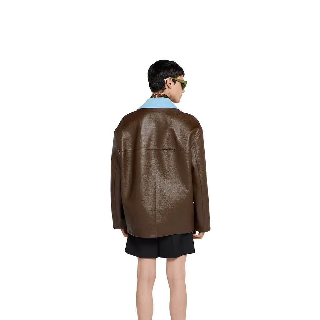 Embossed Leather Jacket