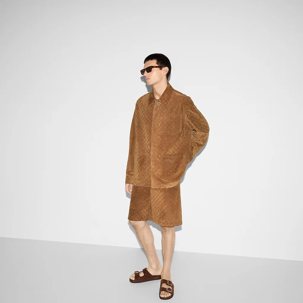 Gg Suede Shorts