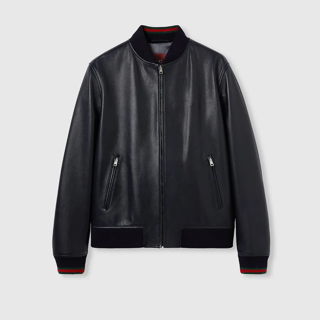Nappa Leather Zip Jacket