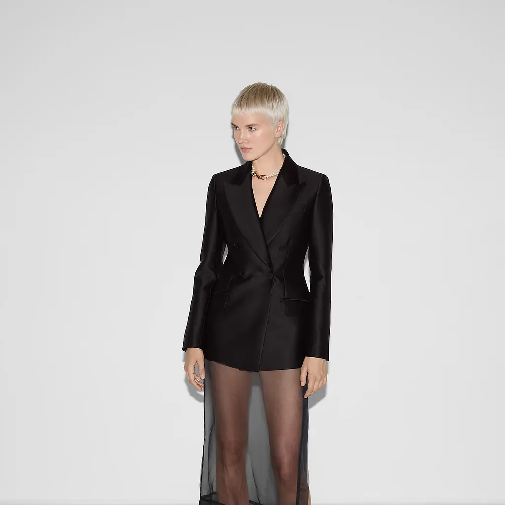 Wool Silk Gabardine Jacket