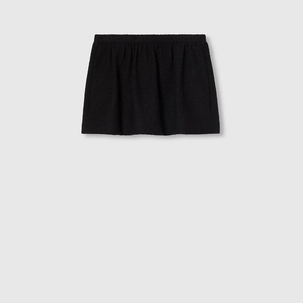Wool Bouclé Mini Skirt