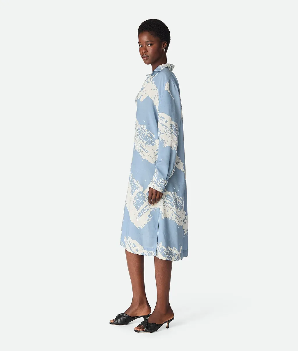 Italian Postcard Silk Dress