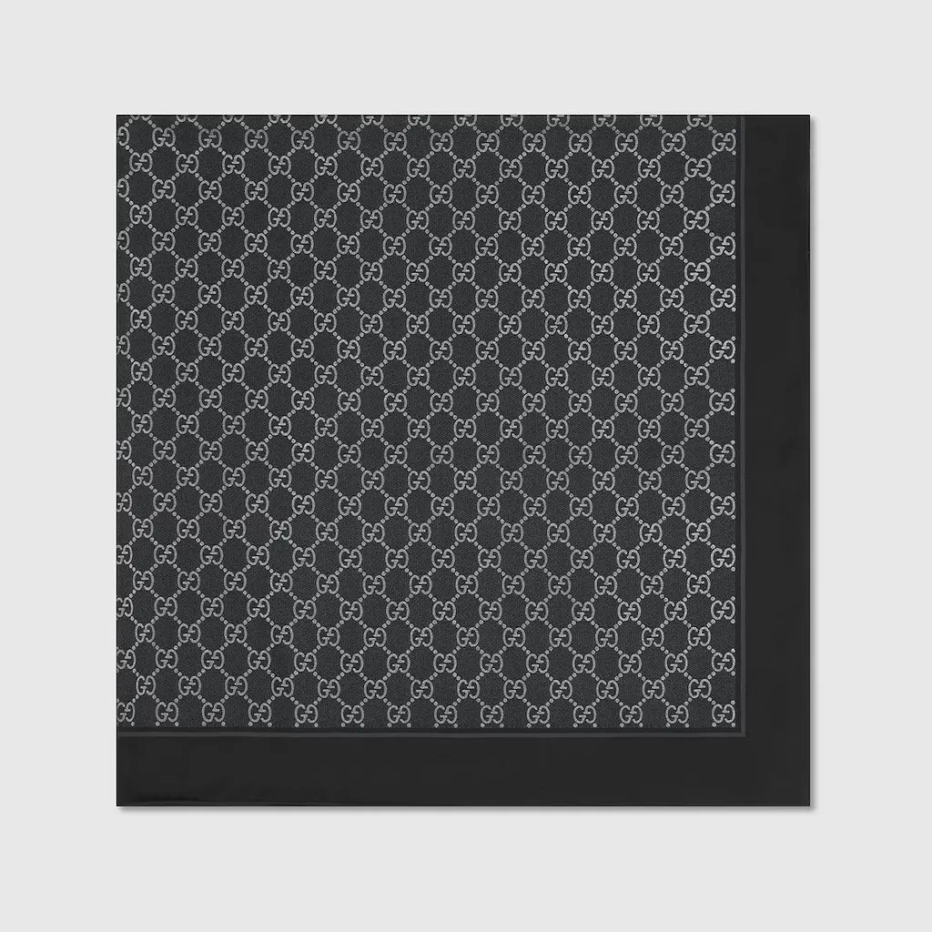 Laminated Printed Silk Twill Carré