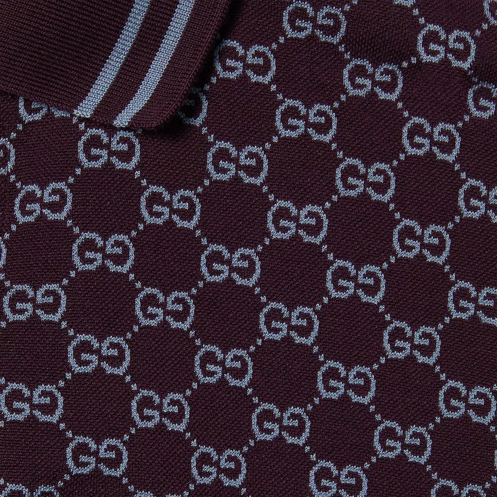 Gg Cotton Piquet Jacquard Polo Shirt