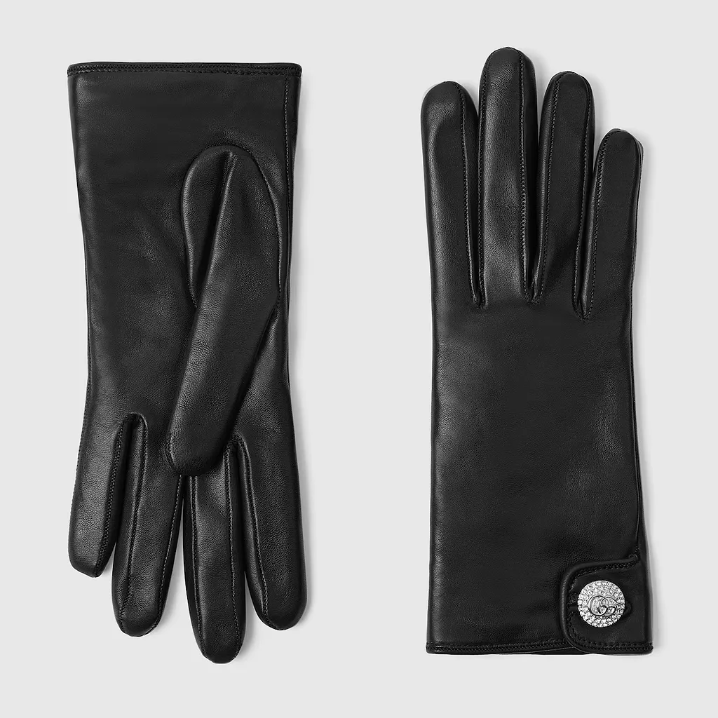 Leather Gloves With Double G