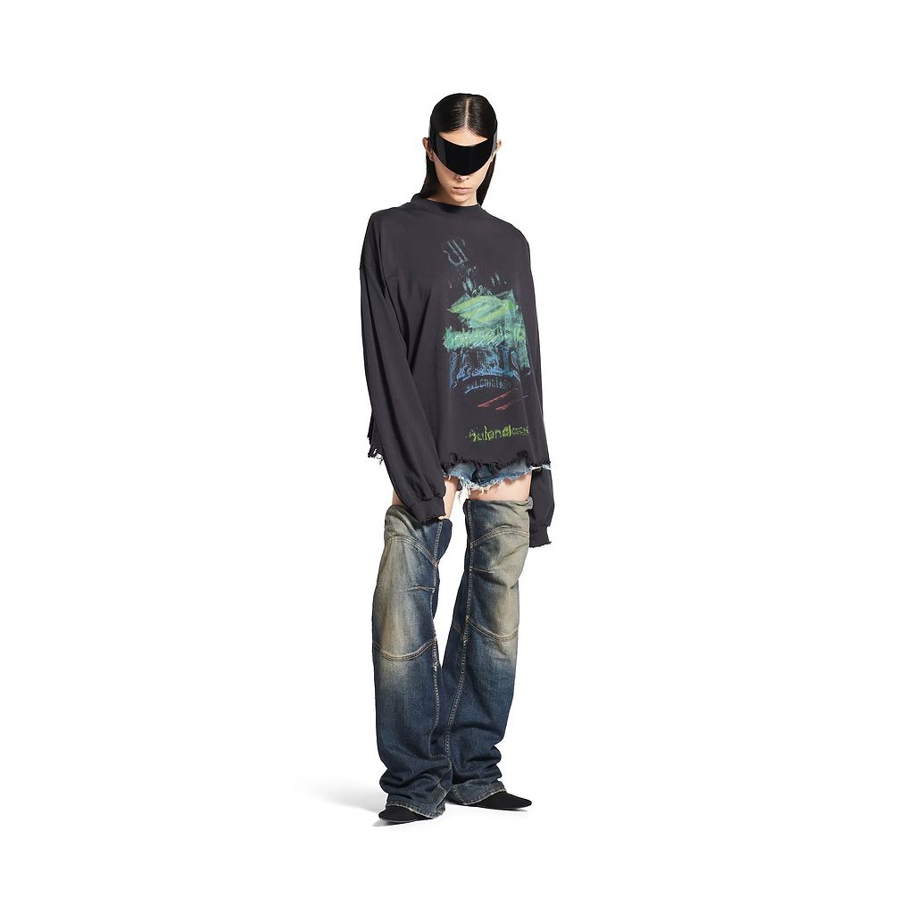 Diy Imprint Cropped Long Sleeve T-Shirt